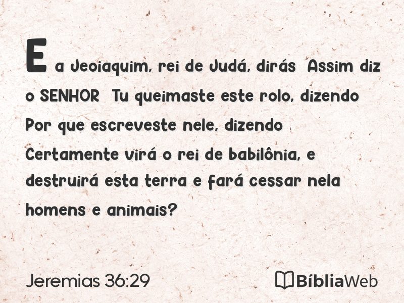 Jeremias 36:29 em imagem para compartilhar