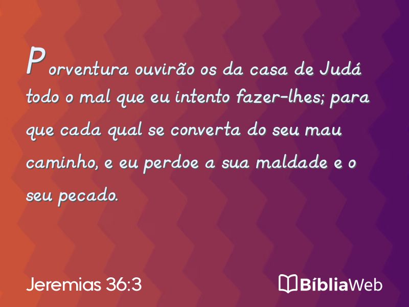 Jeremias 36:3 em imagem para compartilhar