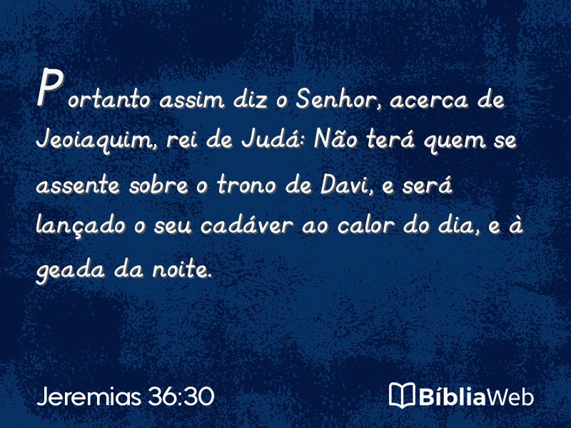 Jeremias 36:30 em imagem para compartilhar