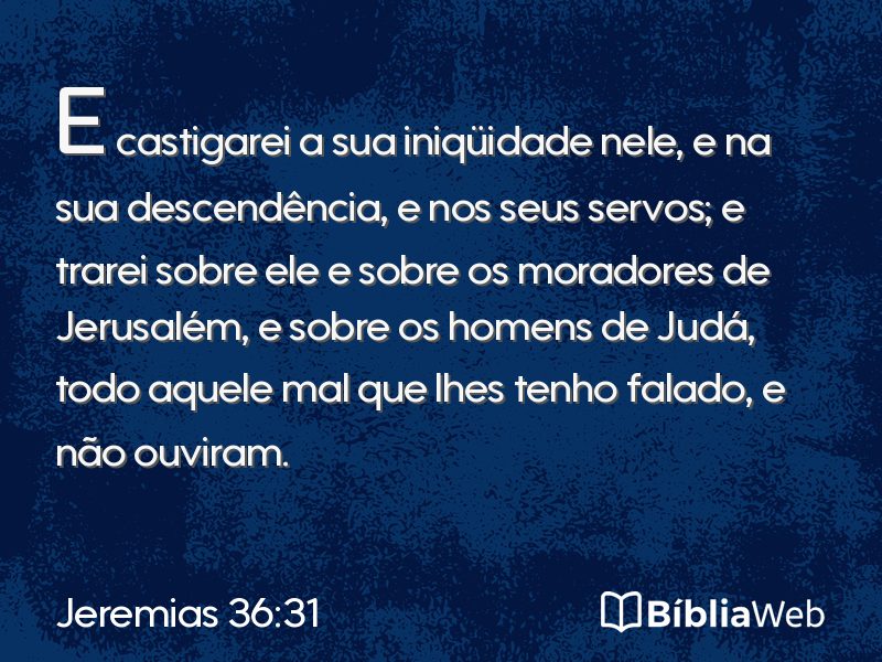 Jeremias 36:31 em imagem para compartilhar