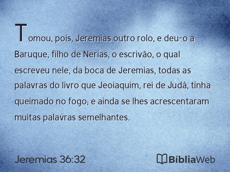 Jeremias 36:32 em imagem para compartilhar