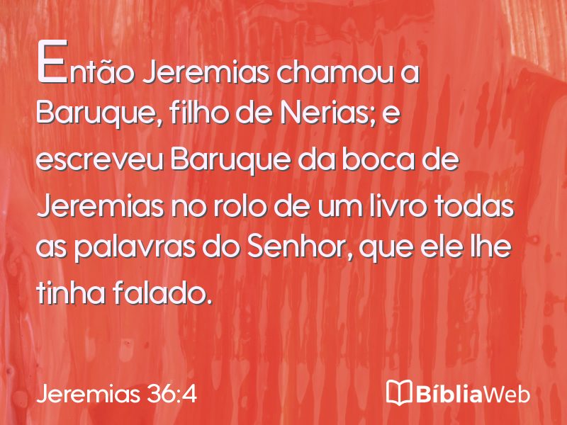 Jeremias 36:4 em imagem para compartilhar