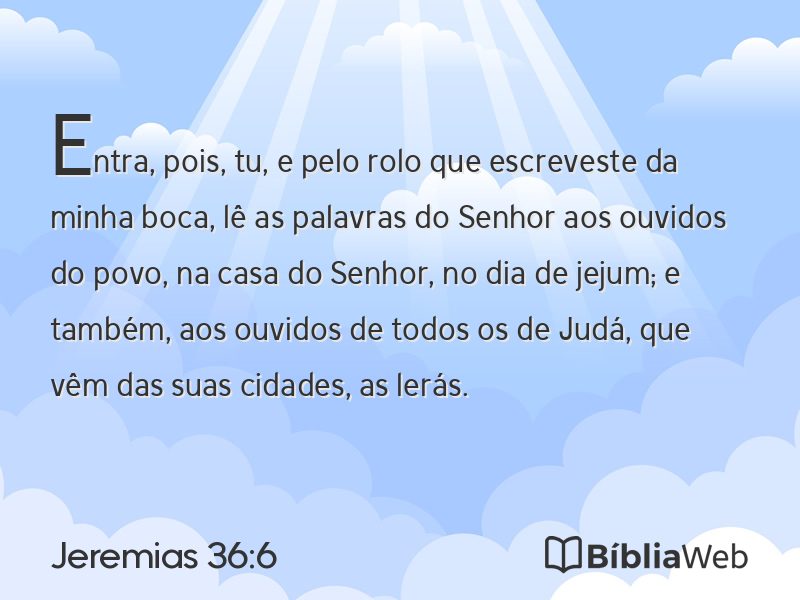 Jeremias 36:6 em imagem para compartilhar