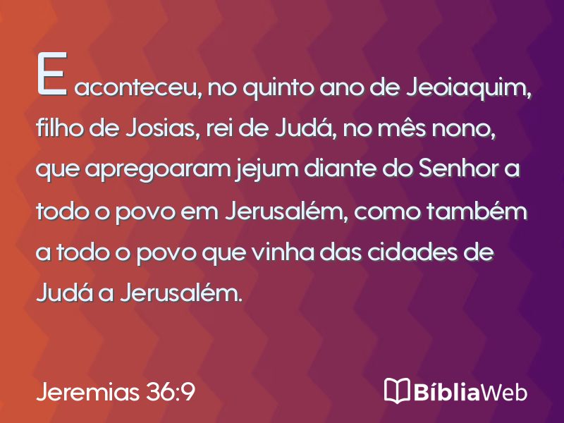 Jeremias 36:9 em imagem para compartilhar