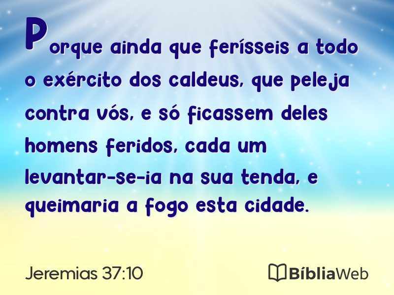Jeremias 37:10 em imagem para compartilhar