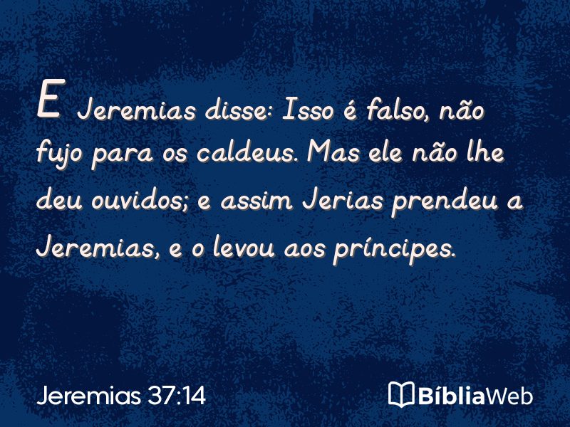 Jeremias 37:14 em imagem para compartilhar