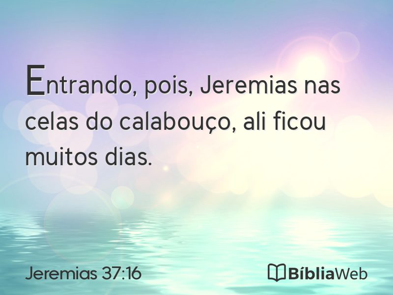 Jeremias 37:16 em imagem para compartilhar