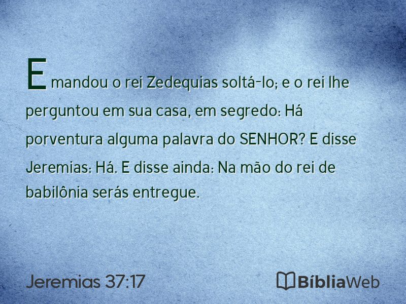 Jeremias 37:17 em imagem para compartilhar
