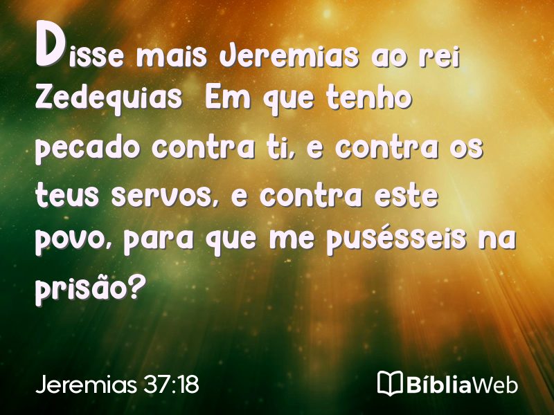 Jeremias 37:18 em imagem para compartilhar