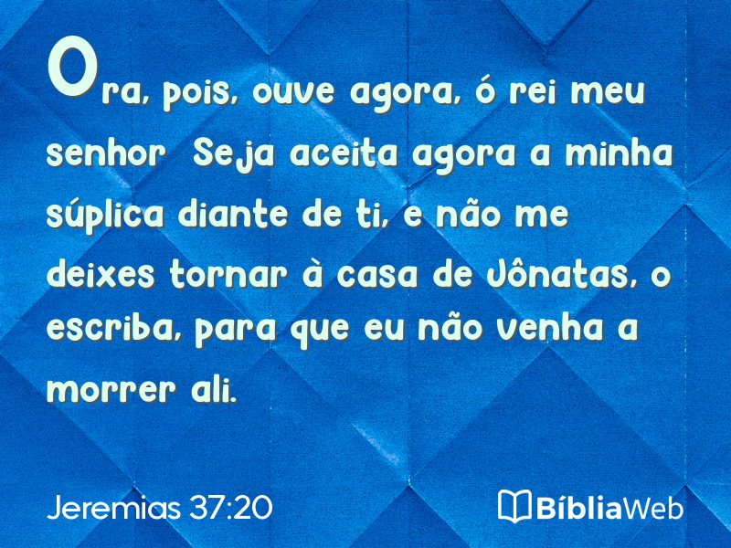 Jeremias 37:20 em imagem para compartilhar