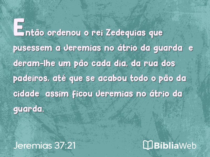 Jeremias 37:21 em imagem para compartilhar