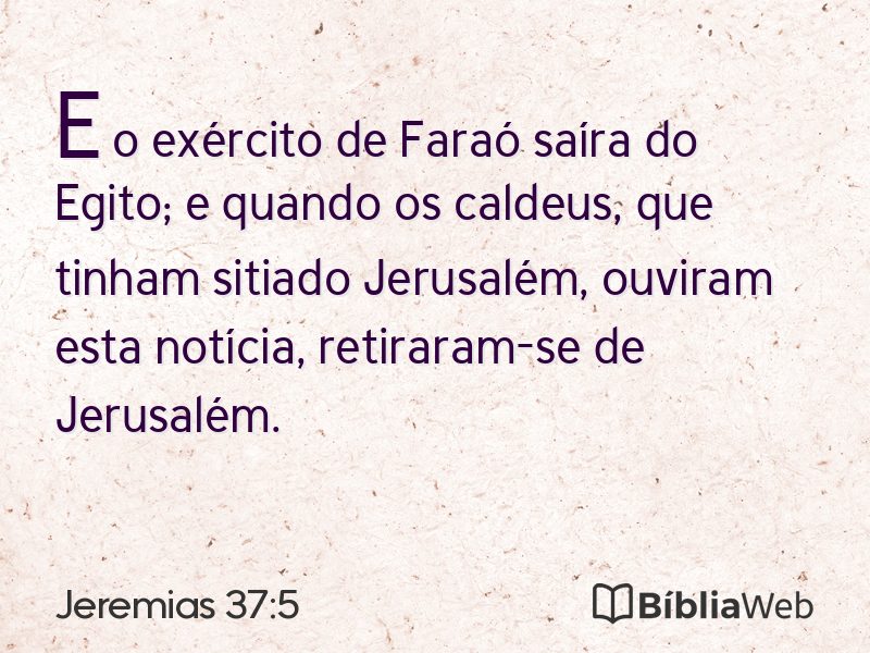 Jeremias 37:5 em imagem para compartilhar