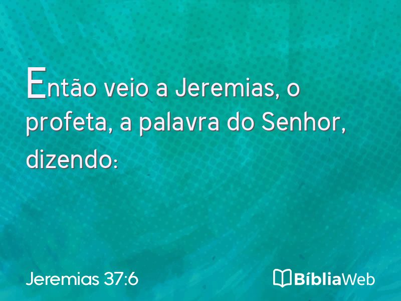 Jeremias 37:6 em imagem para compartilhar