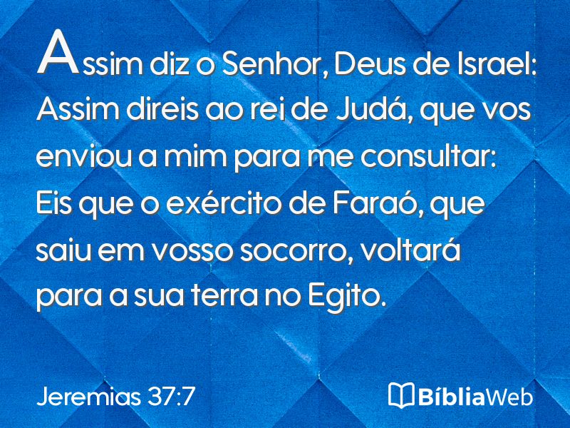 Jeremias 37:7 em imagem para compartilhar