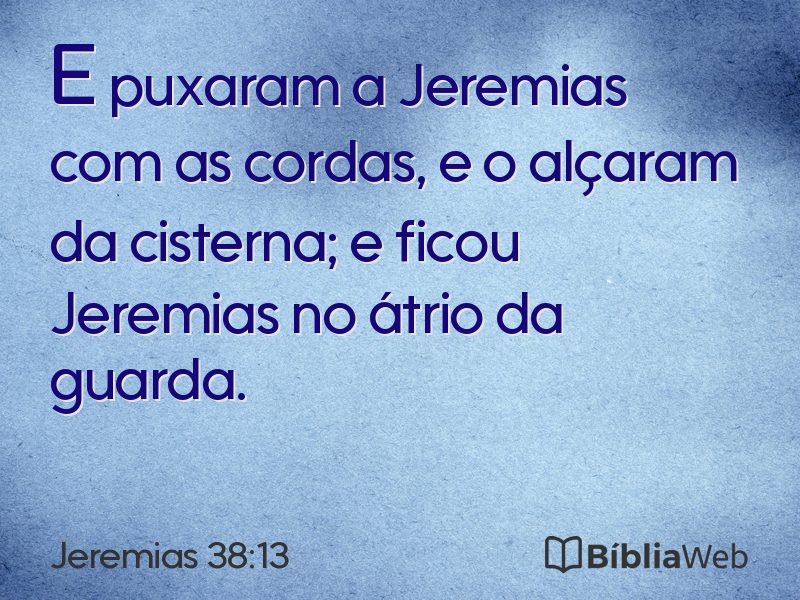 Jeremias 38:13 em imagem para compartilhar