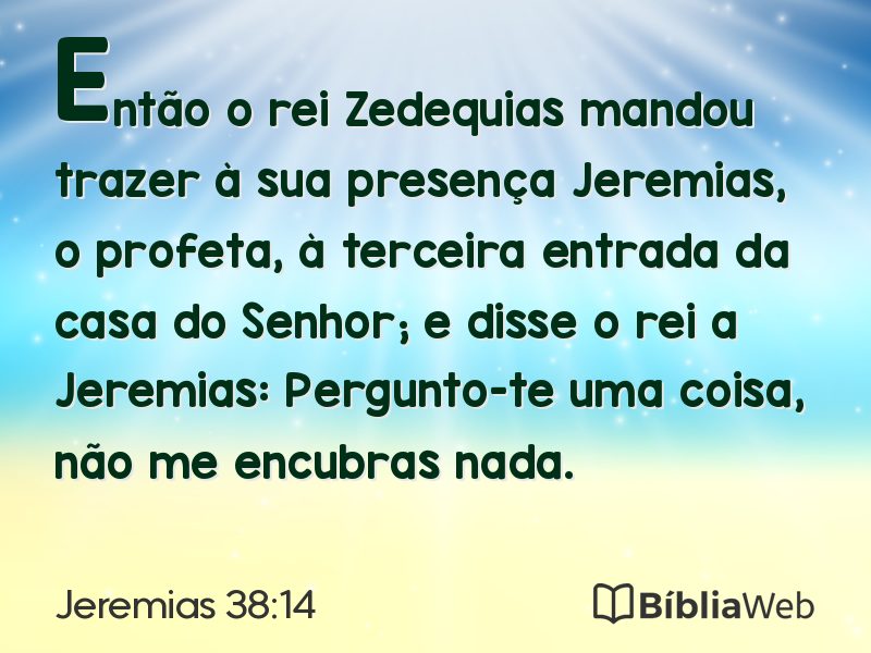 Jeremias 38:14 em imagem para compartilhar