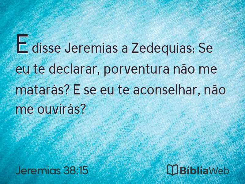 Jeremias 38:15 em imagem para compartilhar