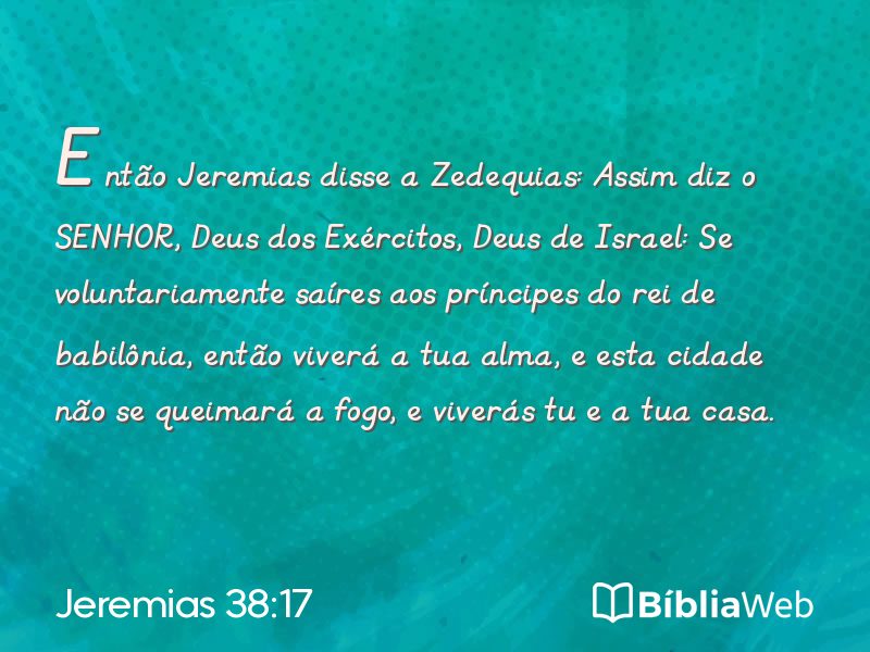 Jeremias 38:17 em imagem para compartilhar