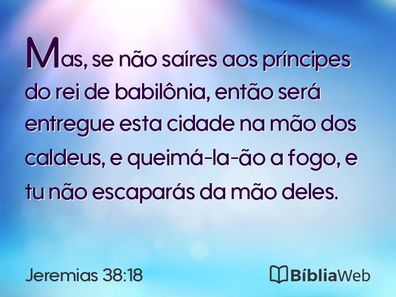 Jeremias 38:18 em imagem para compartilhar