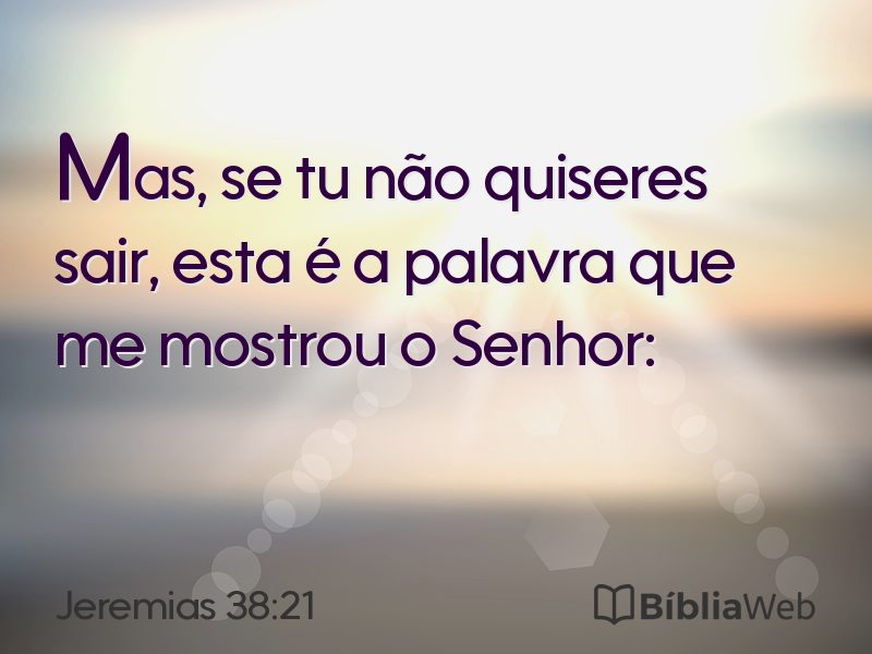Jeremias 38:21 em imagem para compartilhar