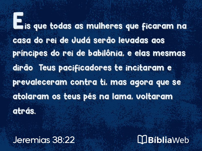 Jeremias 38:22 em imagem para compartilhar