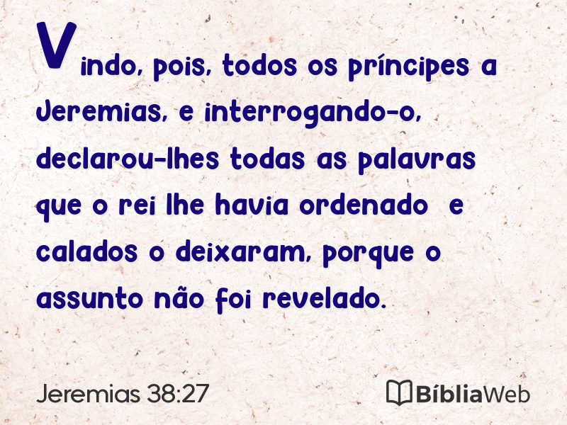 Jeremias 38:27 em imagem para compartilhar