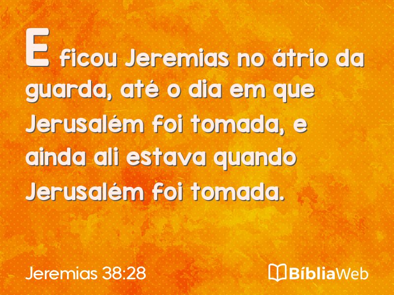 Jeremias 38:28 em imagem para compartilhar