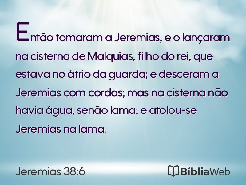 Jeremias 38:6 em imagem para compartilhar