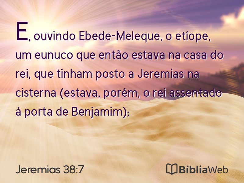 Jeremias 38:7 em imagem para compartilhar