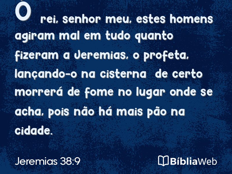 Jeremias 38:9 em imagem para compartilhar