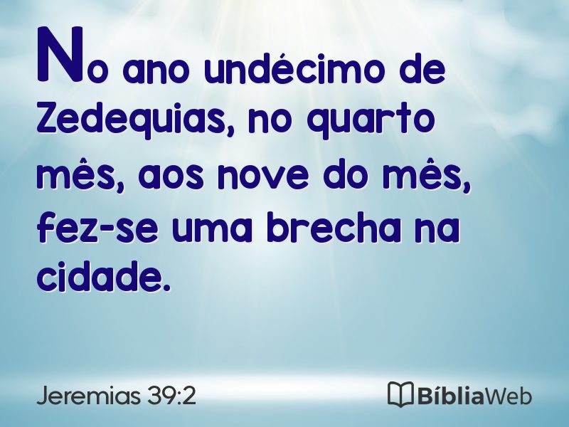 Jeremias 39:2 em imagem para compartilhar
