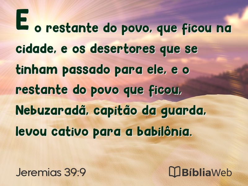 Jeremias 39:9 em imagem para compartilhar