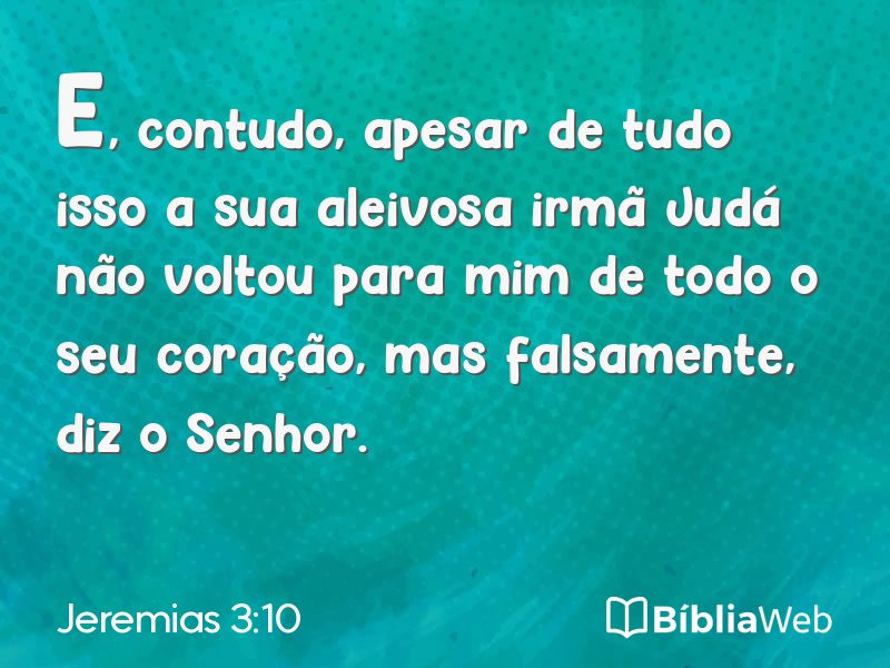 Jeremias 3:10 em imagem para compartilhar