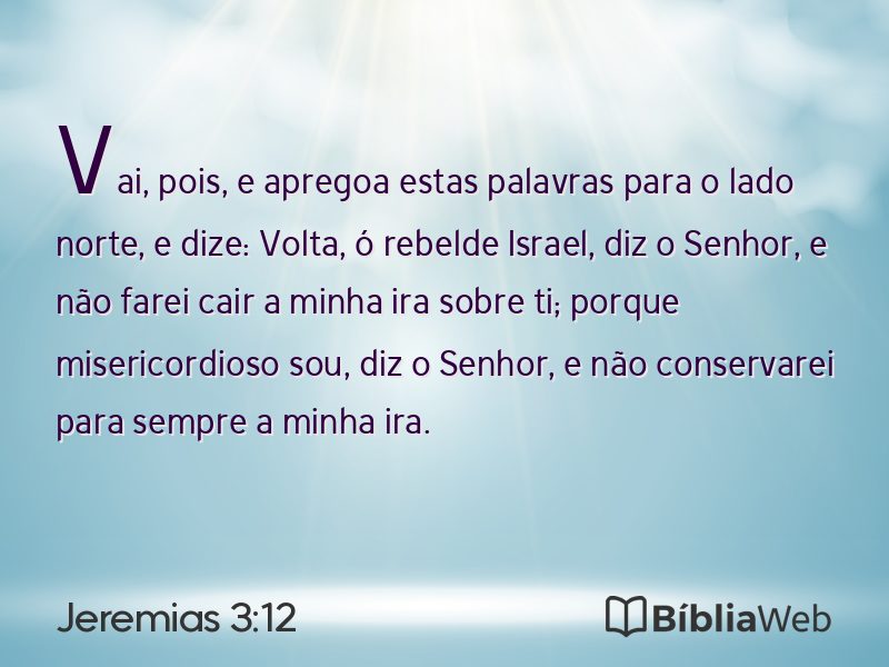 Jeremias 3:12 em imagem para compartilhar