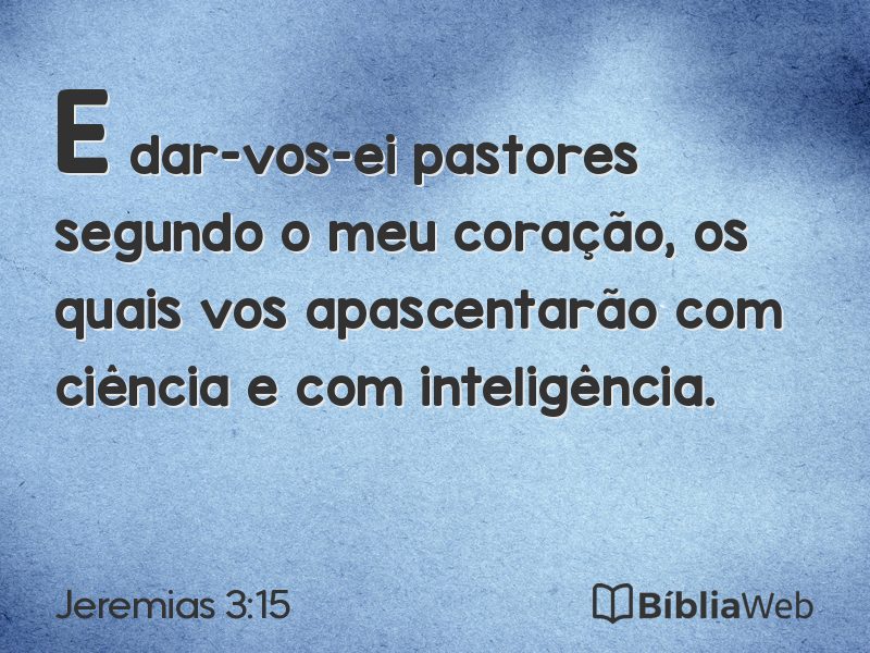 Jeremias 3:15 em imagem para compartilhar