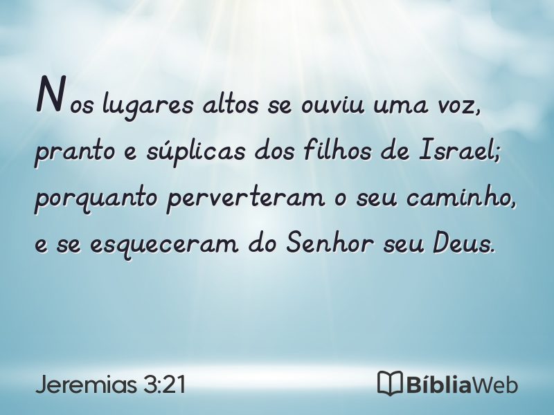 Jeremias 3:21 em imagem para compartilhar