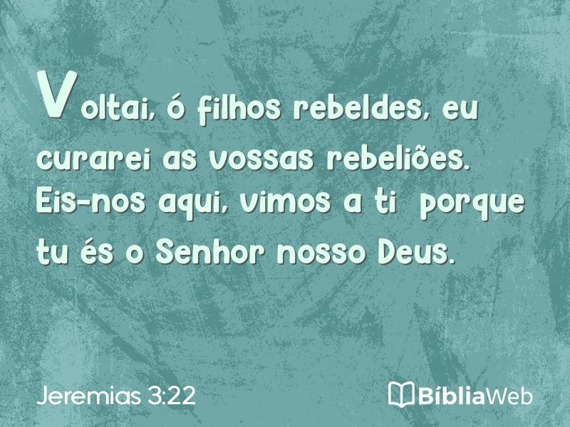Jeremias 3:22 em imagem para compartilhar