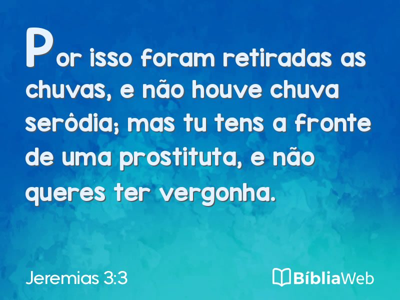 Jeremias 3:3 em imagem para compartilhar