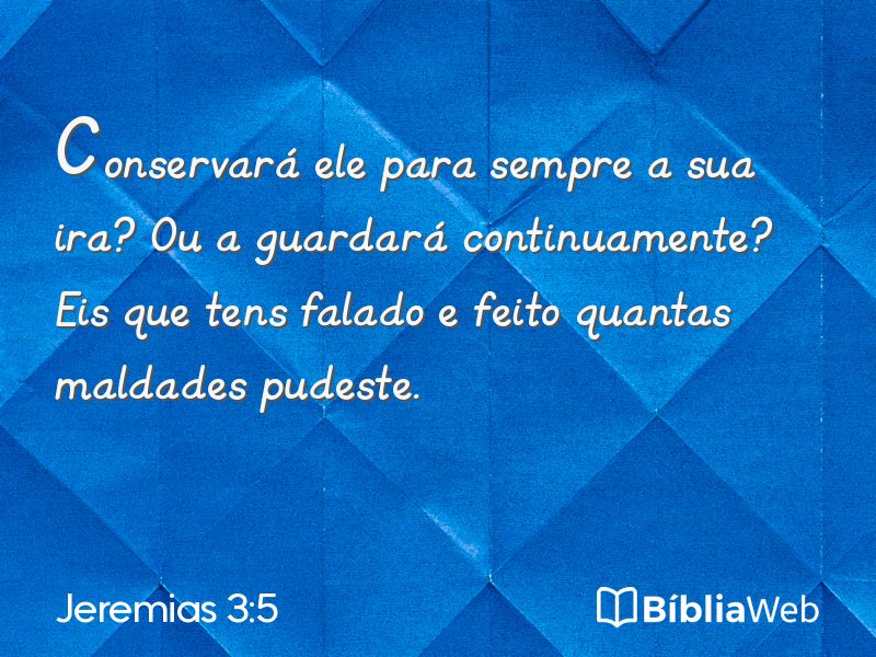 Jeremias 3:5 em imagem para compartilhar