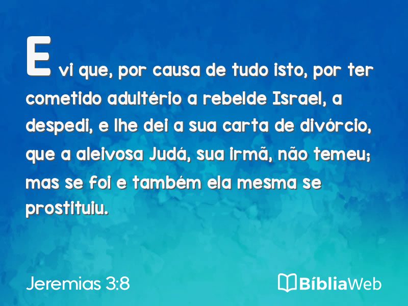 Jeremias 3:8 em imagem para compartilhar