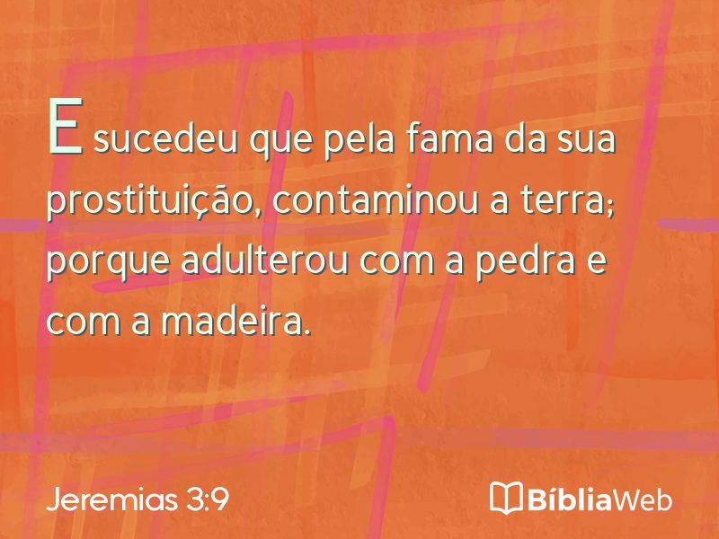 Jeremias 3:9 em imagem para compartilhar