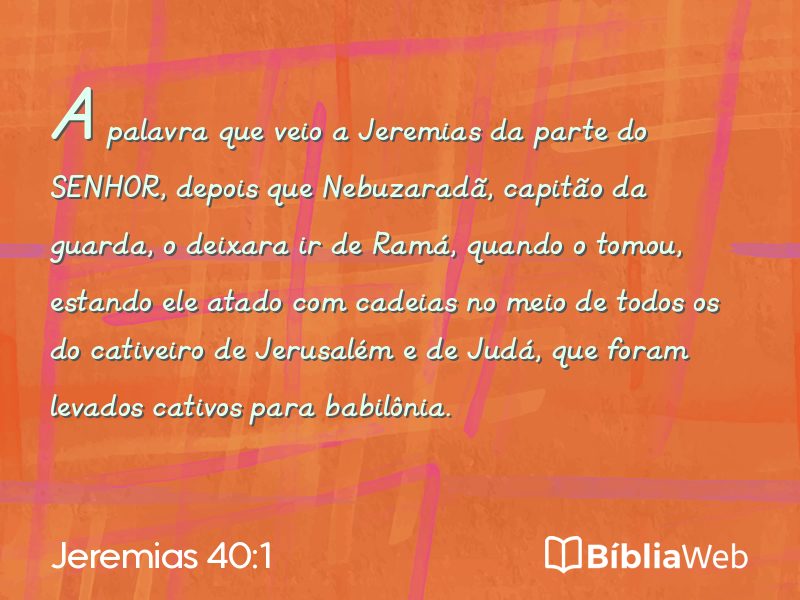 Jeremias 40:1 em imagem para compartilhar