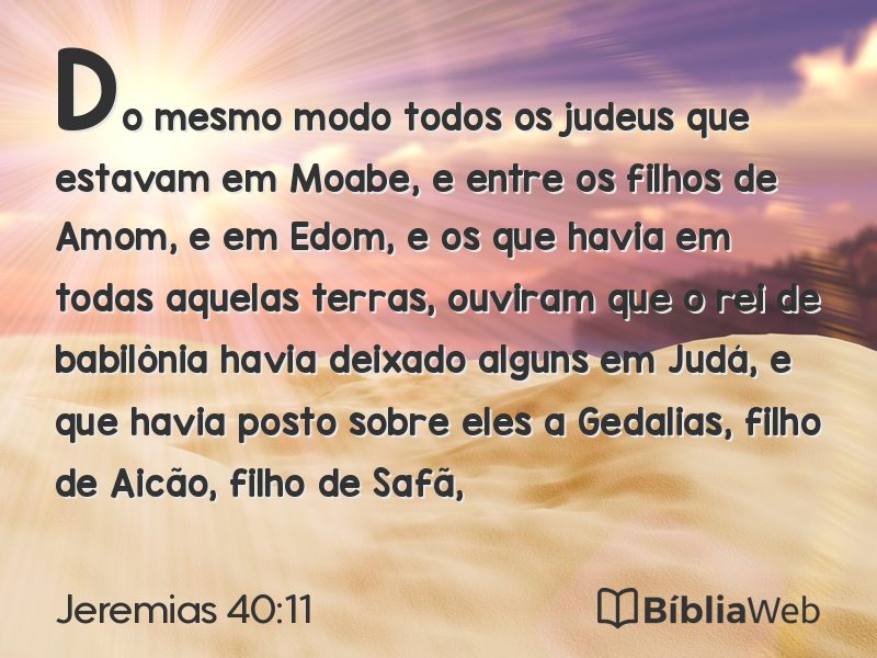Jeremias 40:11 em imagem para compartilhar