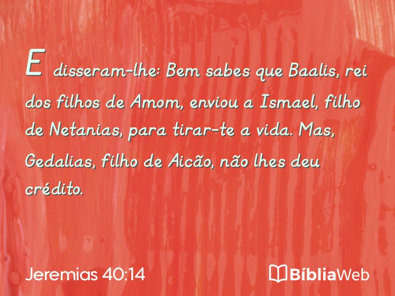 Jeremias 40:14 em imagem para compartilhar