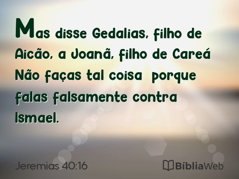 Jeremias 40:16 em imagem para compartilhar