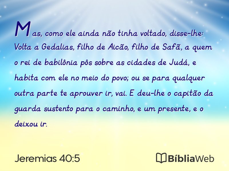 Jeremias 40:5 em imagem para compartilhar