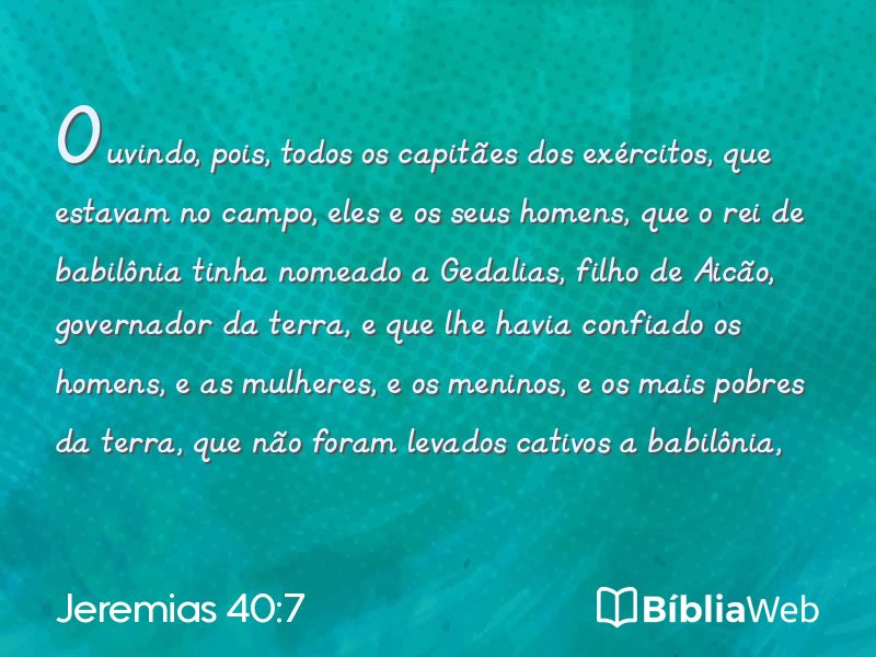 Jeremias 40:7 em imagem para compartilhar