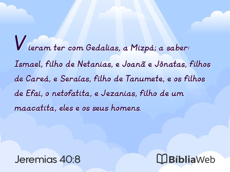 Jeremias 40:8 em imagem para compartilhar