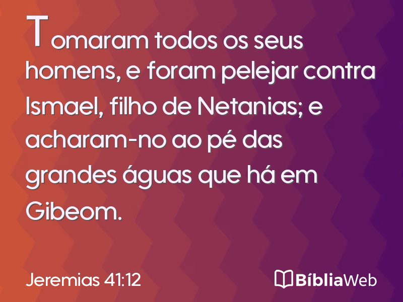 Jeremias 41:12 em imagem para compartilhar