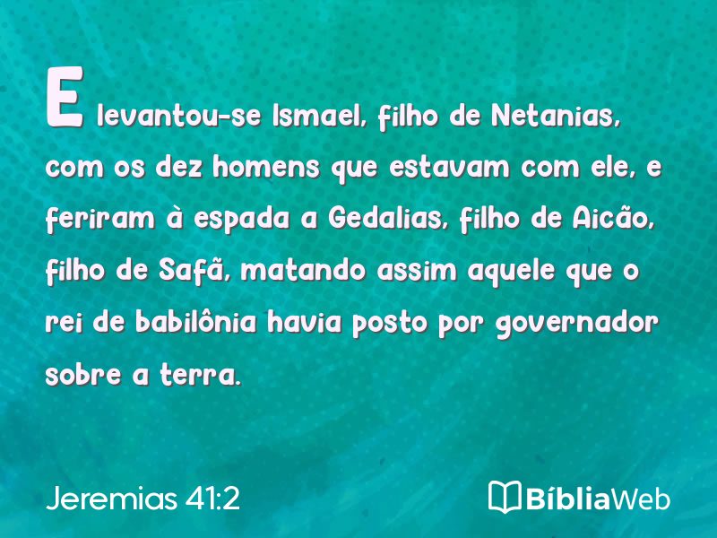 Jeremias 41:2 em imagem para compartilhar